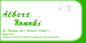 albert monoki business card